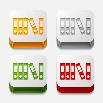 Square button: folder Stock Illustration