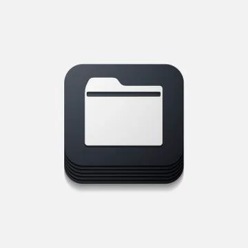 Square button: folder Stock Illustration