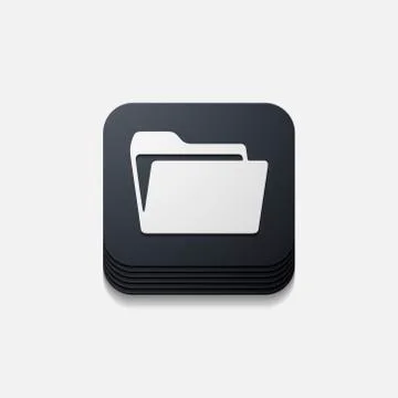 Square button: folder 스톡 일러스트