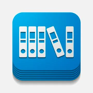 Square button: folder Stockillustratie