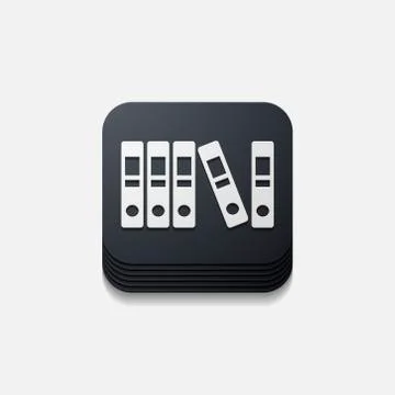 Square button: folder Stockillustratie
