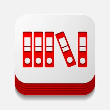 Square button: folder Illustrazione stock