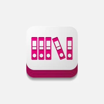 Square button: folder Stock Illustration