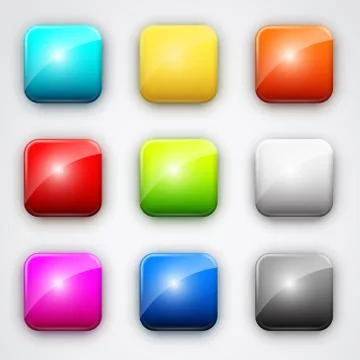 Square button Stock Illustration