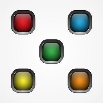 Square button Stock Illustration