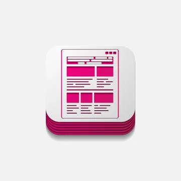 Square button: interface Illustrazione stock