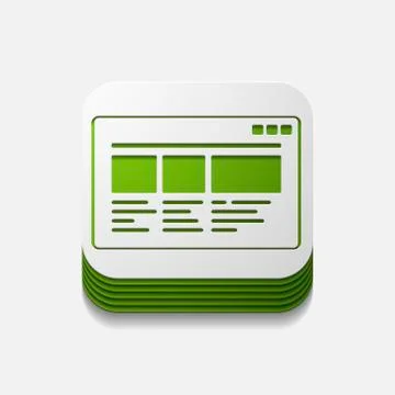 Square button: interface Illustrazione stock