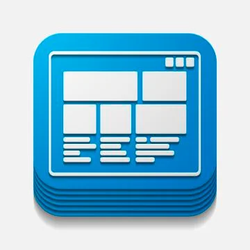 Square button: interface Stock Illustration