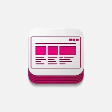 Square button: interface Stock-Illustration
