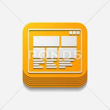 Square button: interface Stock Illustration