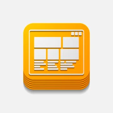 Square button: interface 库存插图