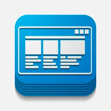 Square button: interface Illustrazione stock