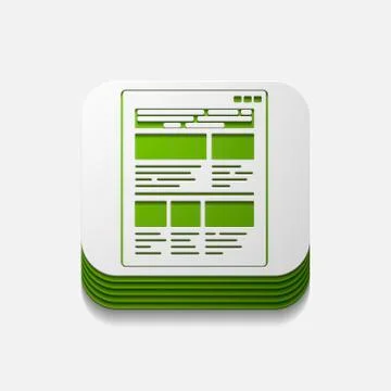 Square button: interface Stockillustratie