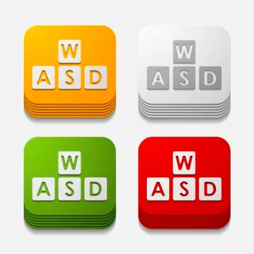 Square button: keypad Stock Illustration