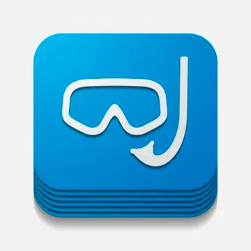 Square button: mask Stock Illustration