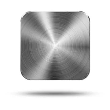 Square button metal Stock Illustration