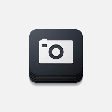 Square button: photo Stock Illustration