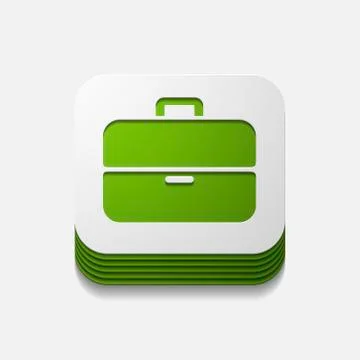 Square button: portfolio Stock Illustration
