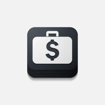 Square button: portfolio Stock Illustration