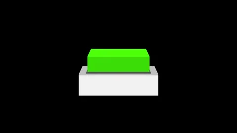 Square Button Press Animation Green Screen Icon 4K Stock Footage 334785849