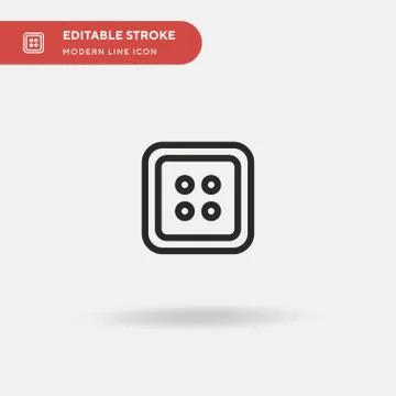 Square Button Simple vector icon. Illustration symbol design template for web Stockillustratie