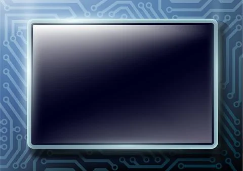 Square button with text on chips background Illustrazione stock