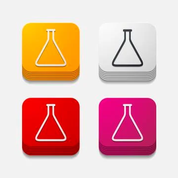 Square button: tube Stock Illustration