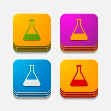 Square button: tube Stock Illustration