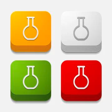 Square button: tube Stock Illustration