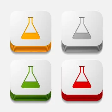 Square button: tube Stock Illustration