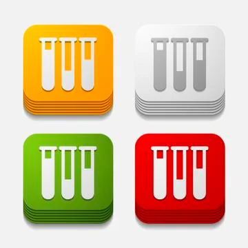Square button: tube イラスト素材