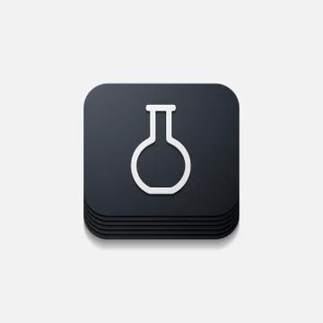 Square button: tube Stockillustratie