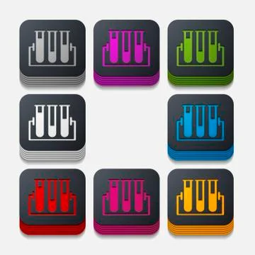 Square button: tube Stock Illustration