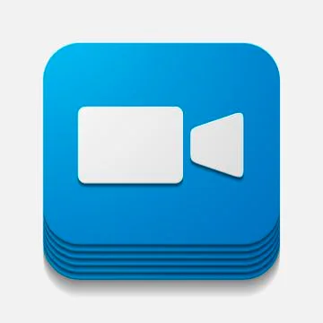 Square button: video Stock Illustration