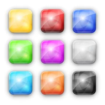 Square buttons Stock Illustration