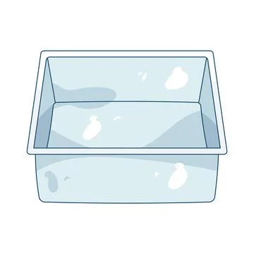 Square cake pan Stock Illustration