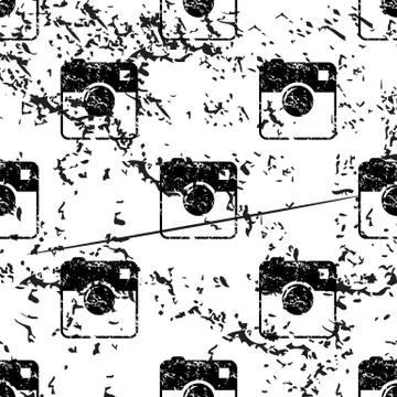 Square camera pattern, grunge, monochrome Stock Illustration