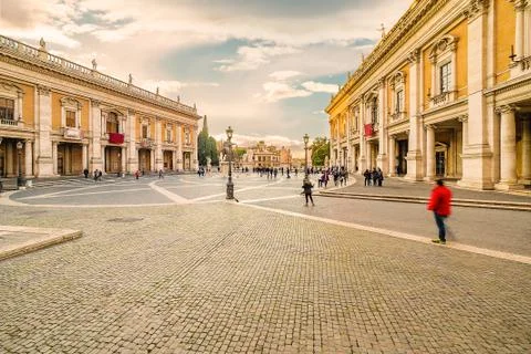 Square on Capitoline Hill Stock Photos