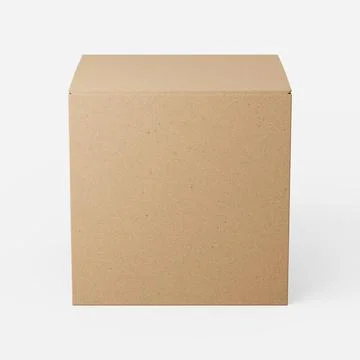 Square card box on a plain background. 3d render. Stock Illustration