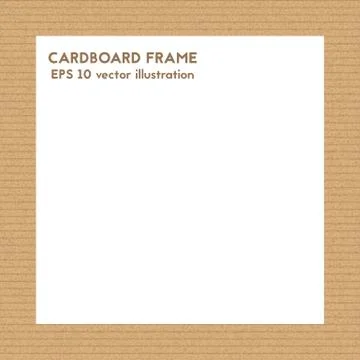 Square cardboard frame. Stock Illustration