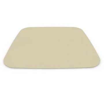 Square cardboard stand for hot drinks, as well as utensils for eating Stock Illustration