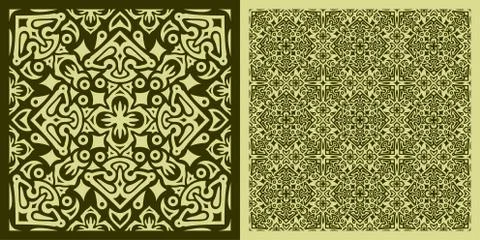 Square carpet pattern Stock Illustration