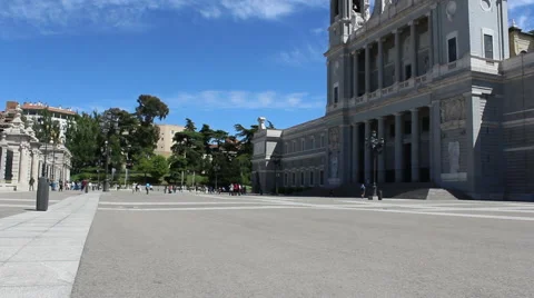Square Cathedral of Madrid, Time Lapse, Spain Video stock 50825422