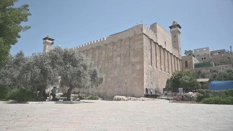 Square at the Cave of Patriarchs complex. Hebron. Israel.NIK_0540-01 Stock-Footage 123686595