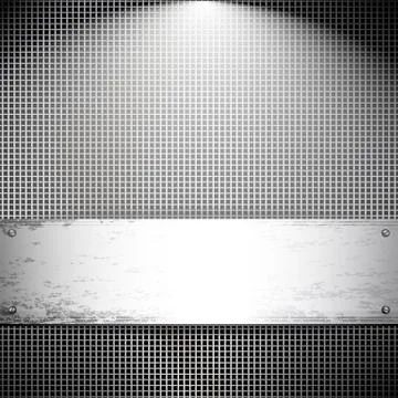 Square cell metal background. Stock Illustration