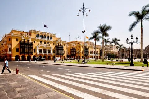 Square in Central Lima Peru Stock Photos