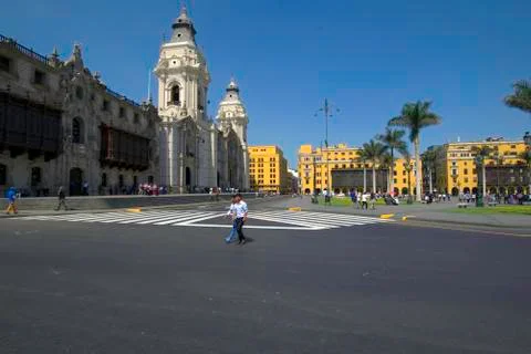 Square in Central Lima Peru Stock Photos