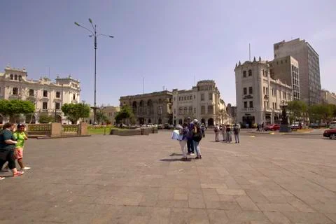 Square in Central Lima Peru Stock Photos