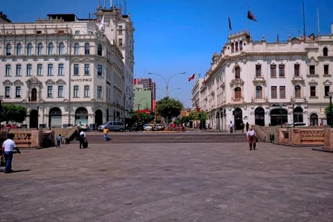 Square in Central Lima Stock Photos