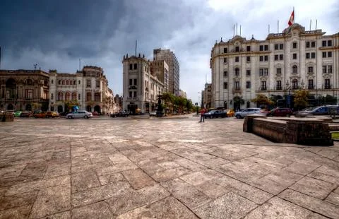 Square in Central Lima Stock Photos